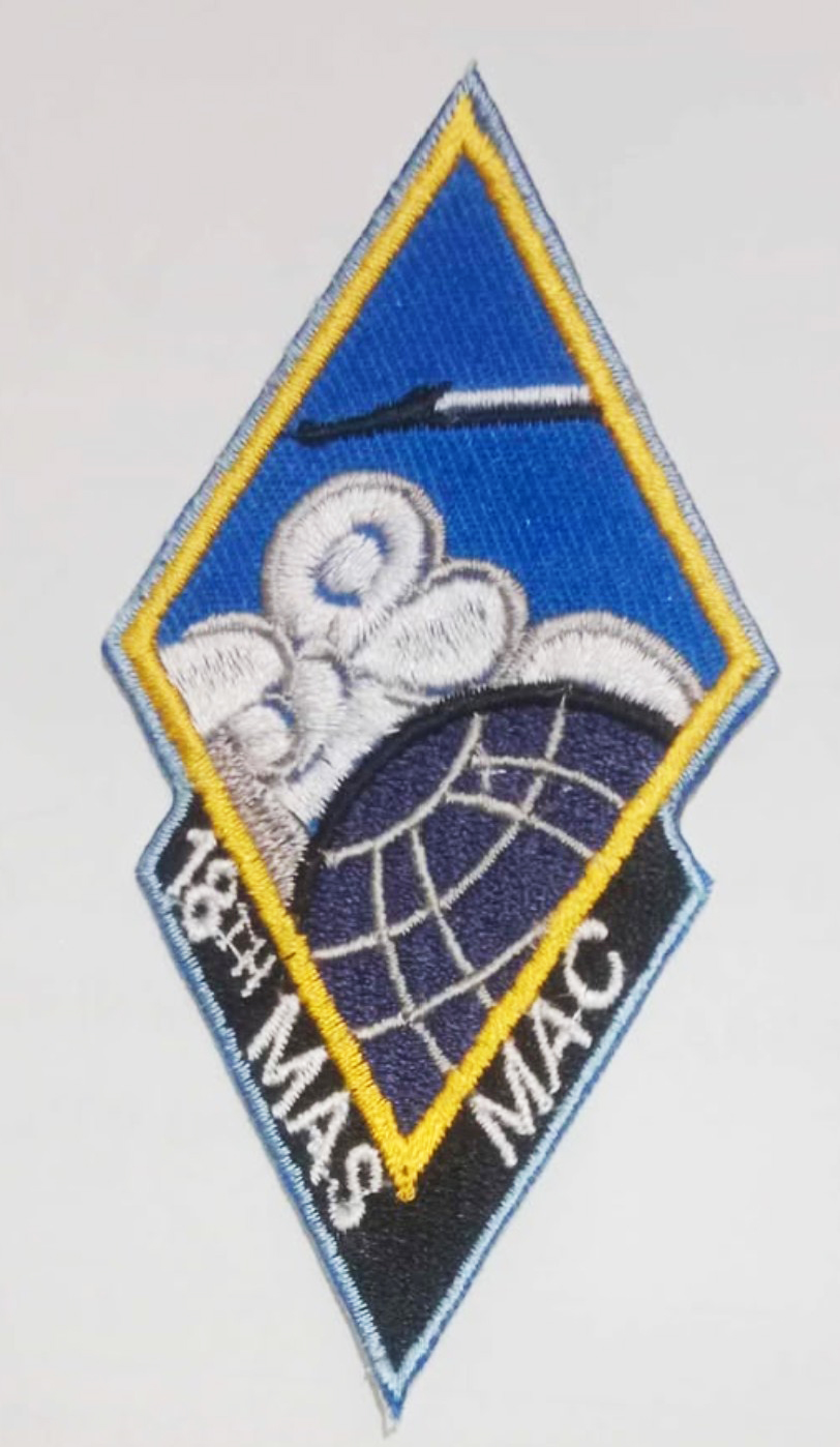 18th Military Airlift Squadron Patch, Hook and Loop, 4 inch